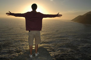 Volunteer enjoying South Africa scenery 