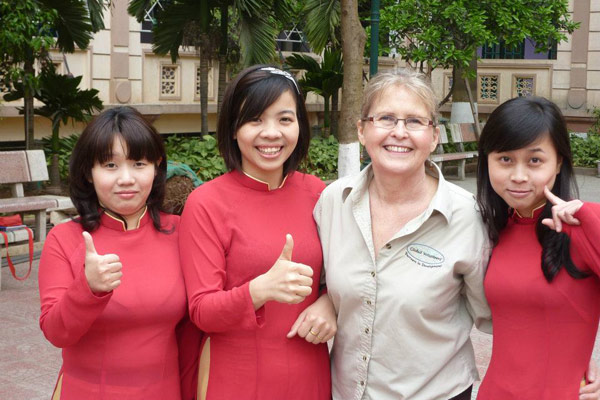Barbara in Vietnam with Global Volunteers