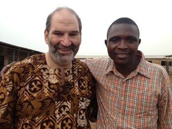 Matthew with a buddy in Ghana