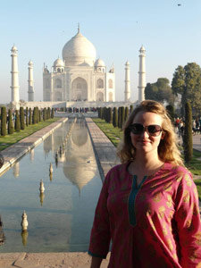 Michaela sightseeing in India