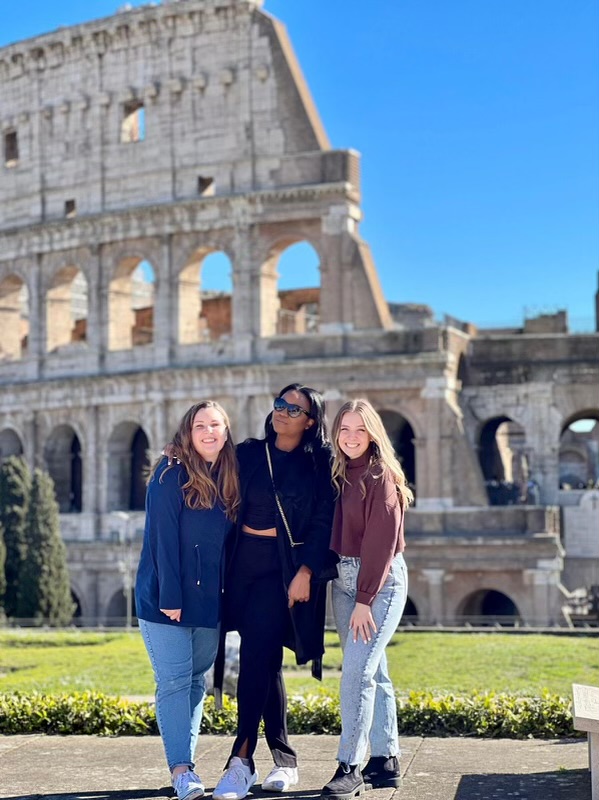 Myself and two friends at the colosseum!