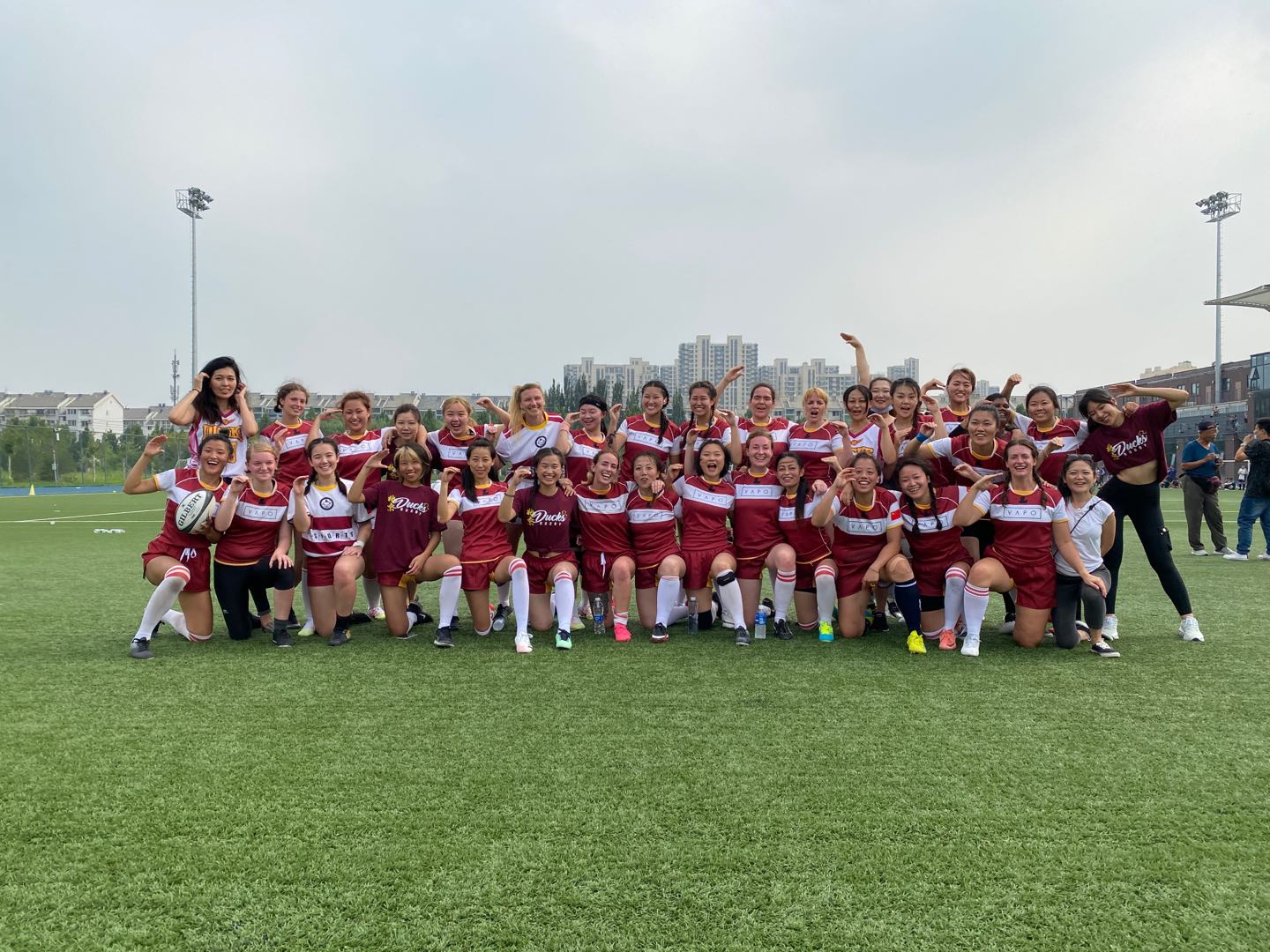 Beijing Ducks Ladies Team Post Match Photo