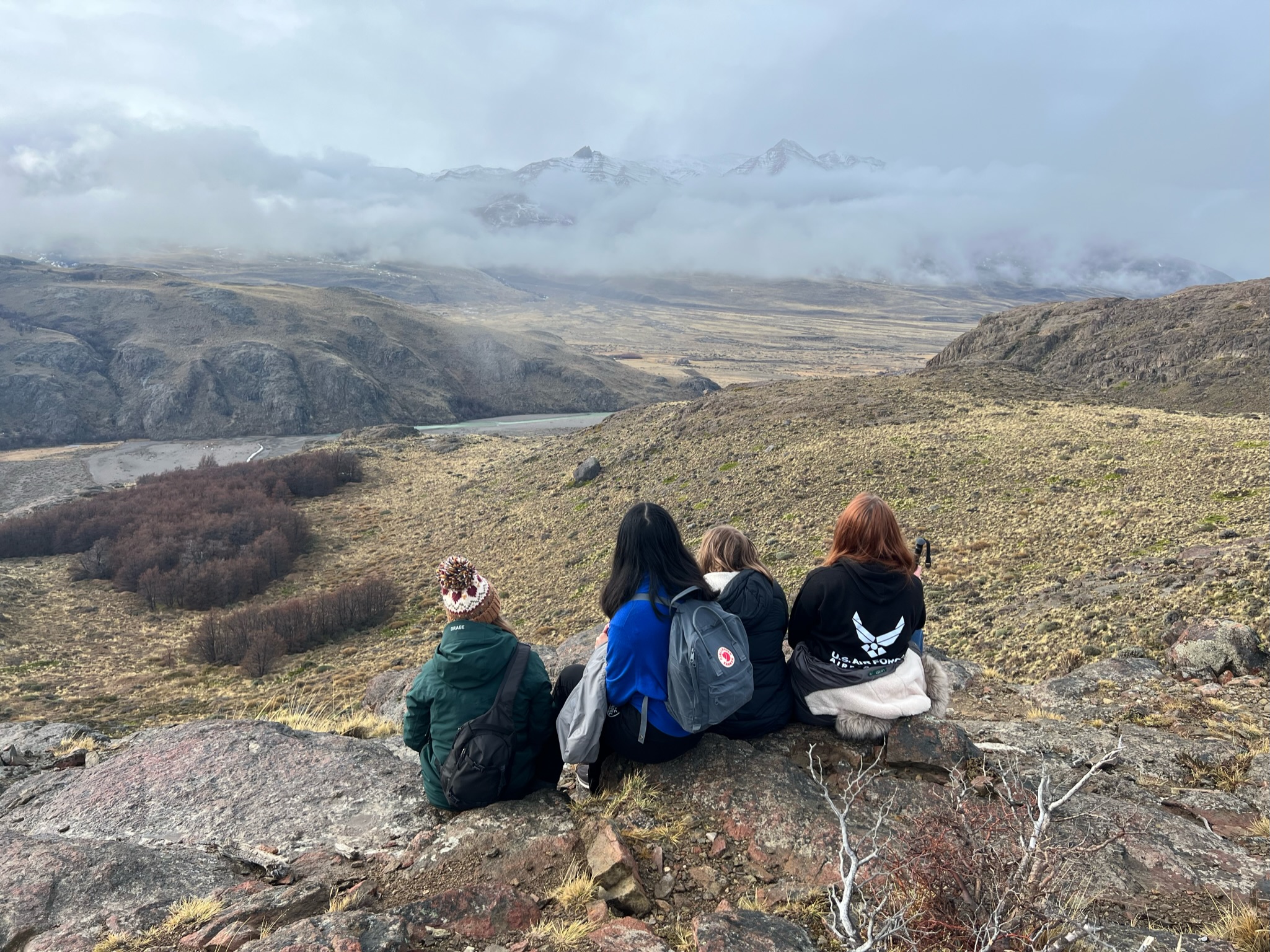At the peak of the vulture viewpoint in El Chalten in Patagonia!