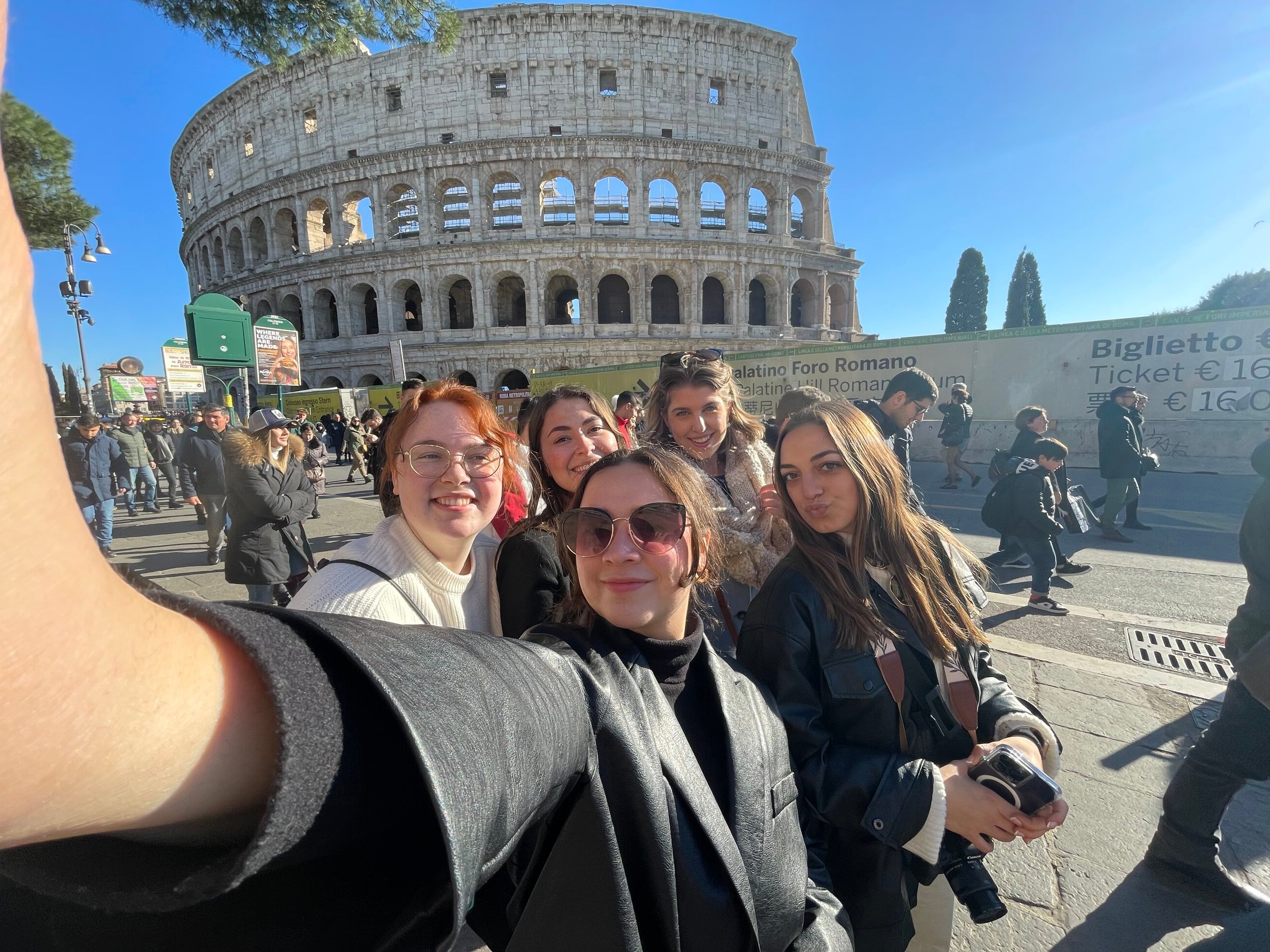 Roommates in front of the Colosseum! 