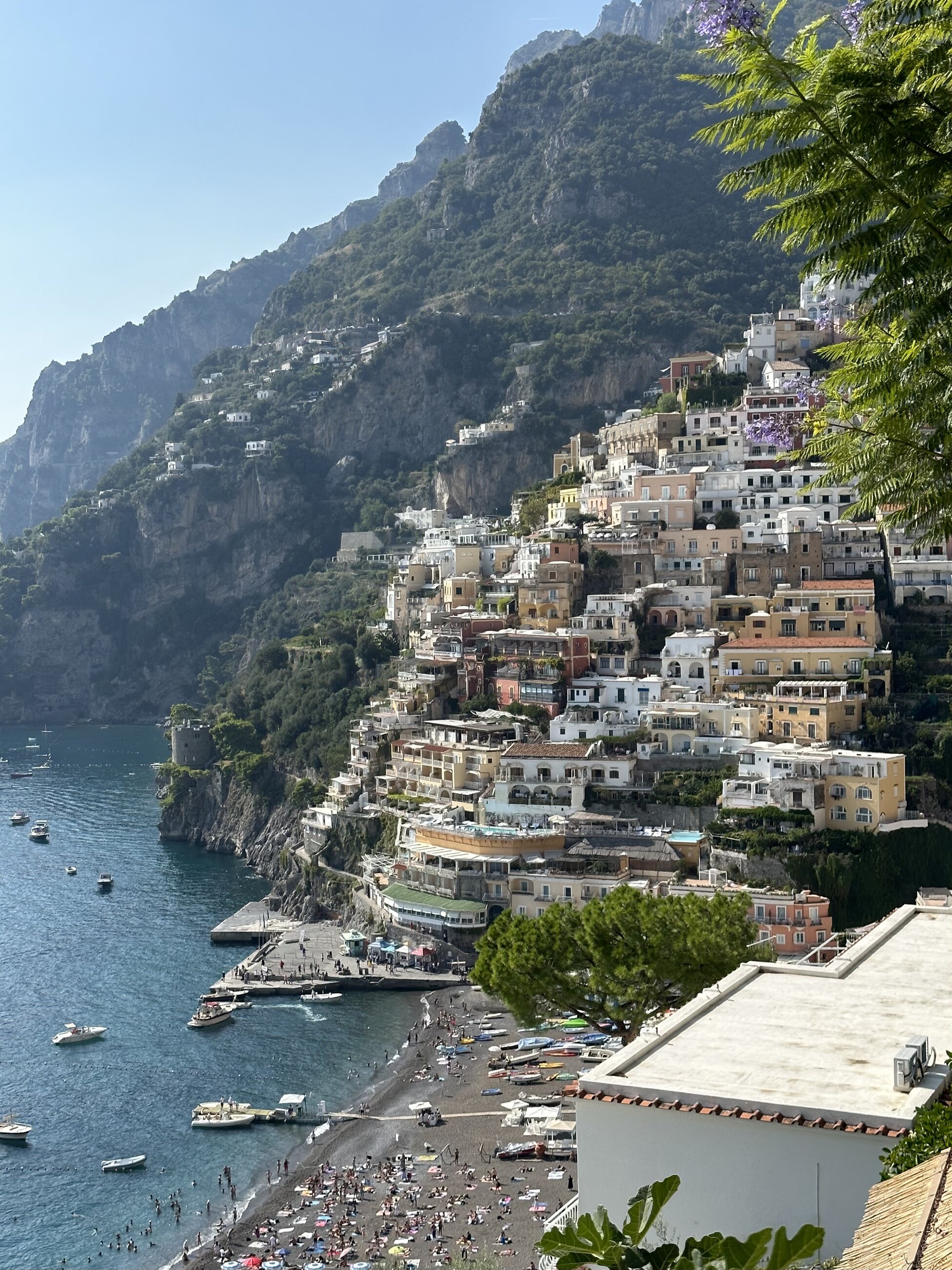 After a hike over The Path of Gods you end with a view of Positano