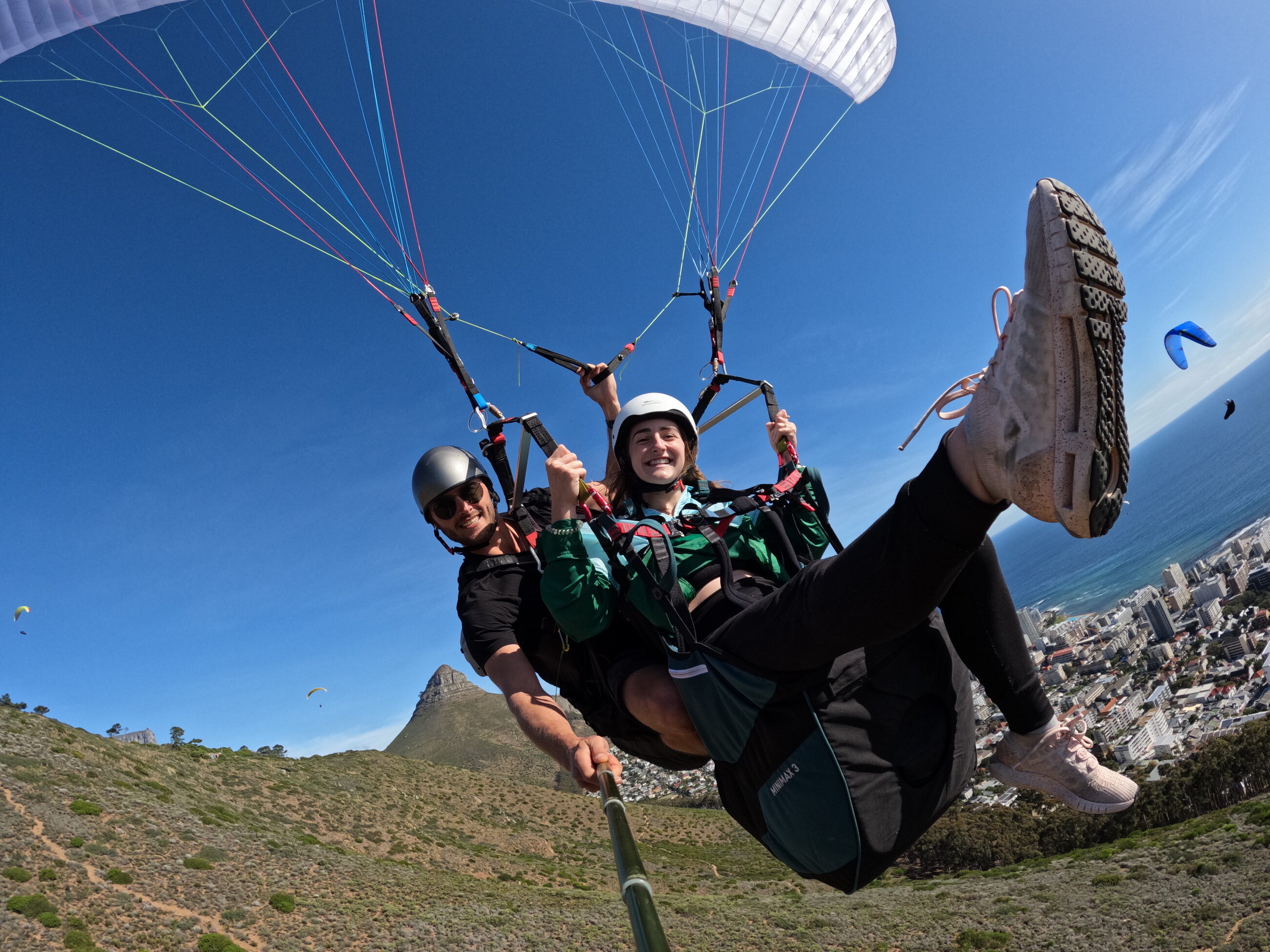 Paragliding next to Lion's Head