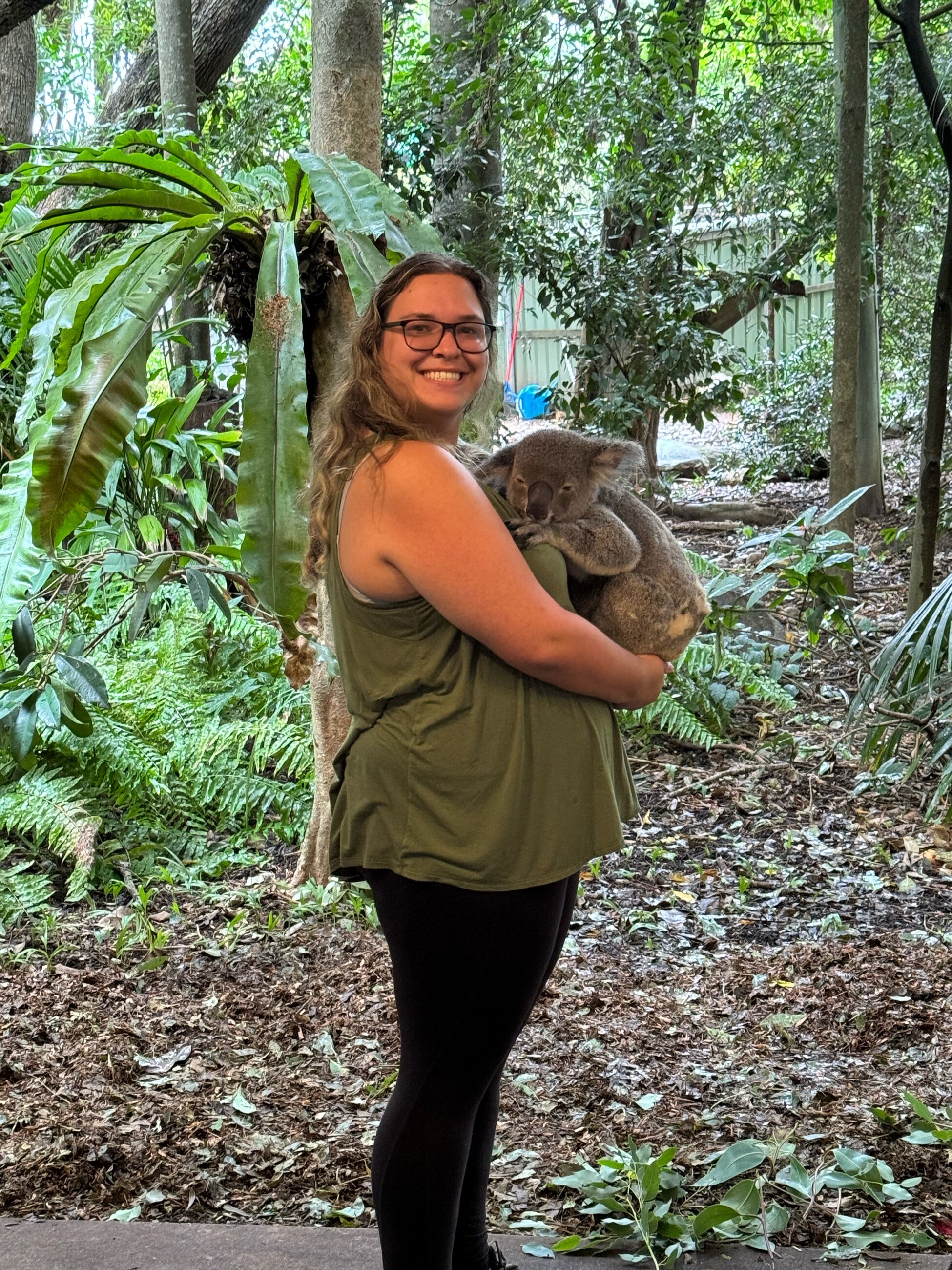 Holding a koala in Brisbane!