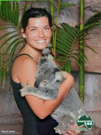 TEAN Australia student with a koala