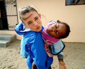 Woman with a child in South Africa