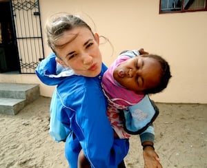 Woman with a child in South Africa