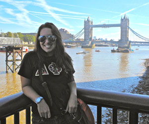 Shelby studied abroad in London. 