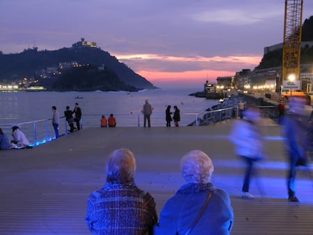 Purple colors from the sunset in Spain