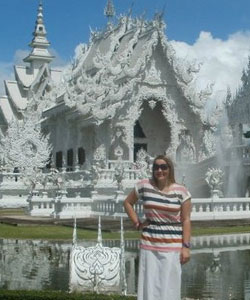 Jennie at the White Temple in Thailand