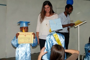 Woman at a graduation in Ethiopia