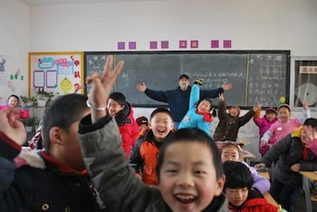Students of CIEE China teachers
