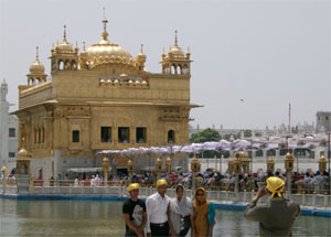 Isabel sightseeing at the Golden Temple