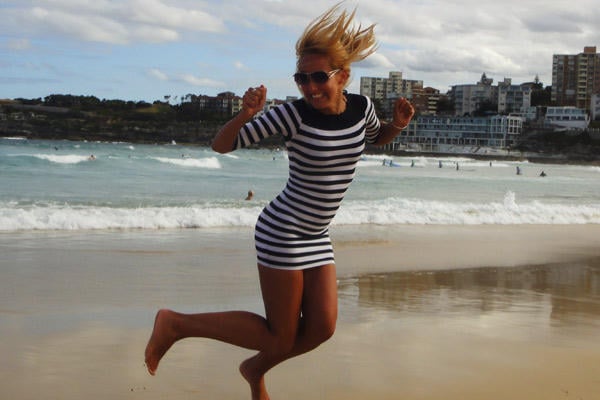 Chelsea enjoying life at Bondi Beach in Australia!