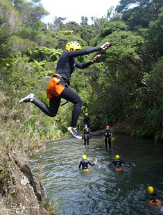 Kristina on a canyoning trip
