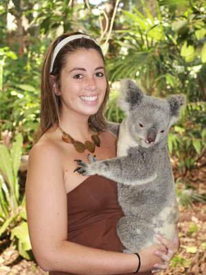 Lauren holding a koala bear!