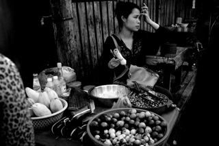 A woman in Luang Prabang