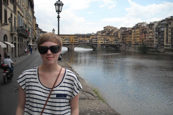 Jeni in Florence, Italy during her AIFS program