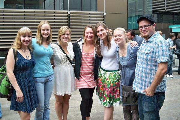 Lacey with her Literary London class and professor