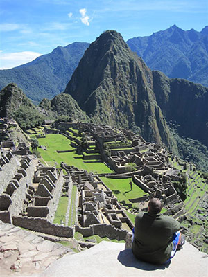 Joey McMillan visiting Machu Picchu