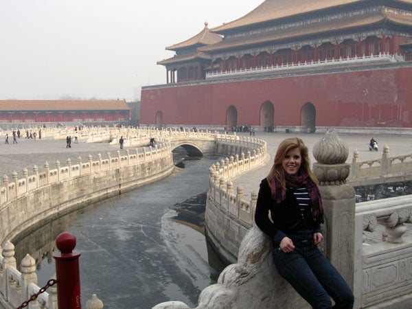 Monika enjoying her time in China