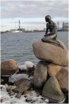 Little Mermaid statue in Denmark