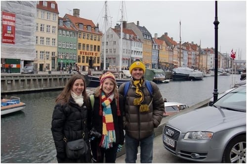 Taylor and her friends enjoying the views of Denmark