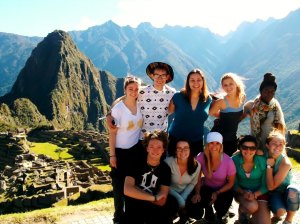 Emily along with fellow UBelong volunteers taking a weekend trip to Machu Picchu
