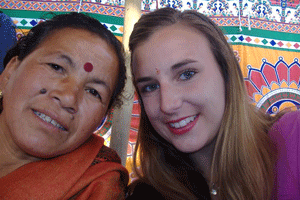 Leah and her Nepalese mother at a wedding