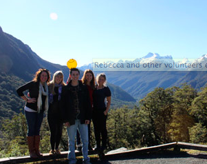 Rebecca and fellow volunteers explore New Zealand