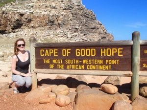 Holly Tennant at the Cape of Good Hope