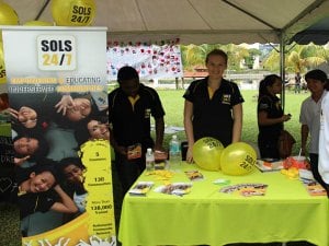 Promoting SOLS 24/7 at KL’s first NGO carnival event