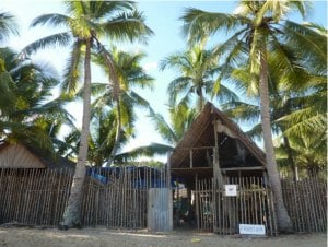 Frontier camp: living on the beach, next to locals