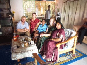 Sophie and volunteers celebrating Deepavali