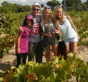 Students in a winery