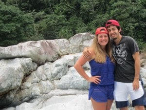 Katelyn and Rafael, her friend, tour guide and mentor from her trip.