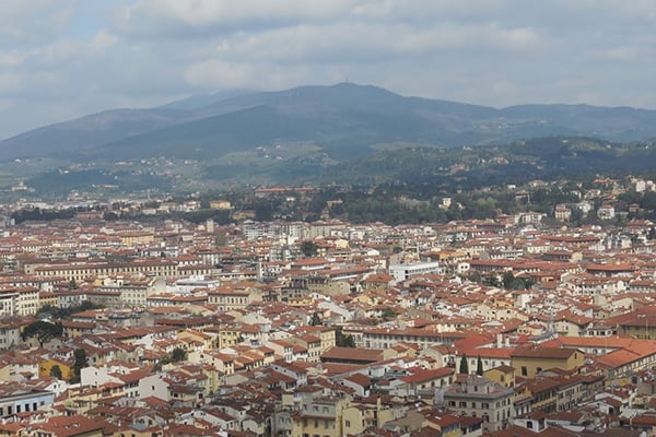 Overlooking Florence from the top of the Duomo