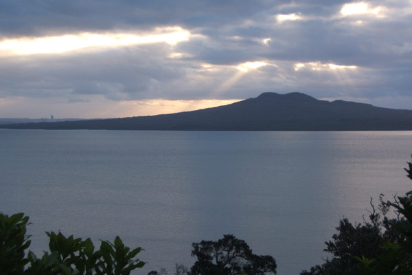 View of Rangitoto Volcano in New Zealand