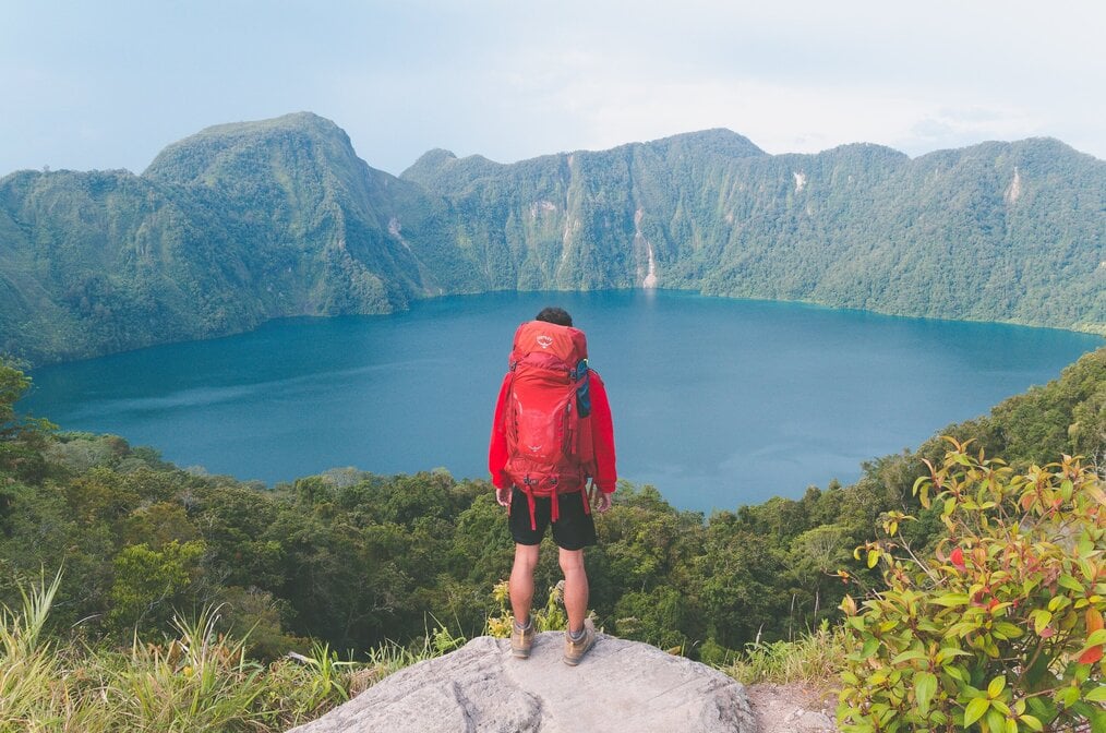 Person overlooking water