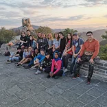 Students on Great Wall