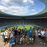Students at Germany stadium 