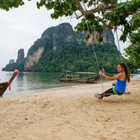 Student on thailand beach