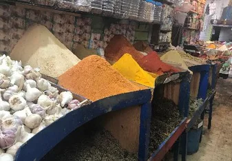 Moroccan spices in the market