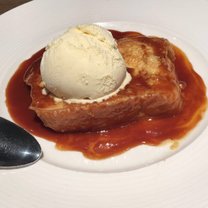 French Toast with Caramel Sauce and Ice Cream