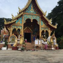 The village temple we visited to give merit 