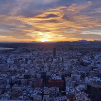 Sunset view from Castle Santa Barbara in Alicante