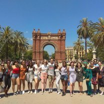 Our group in front of the Arc de Triomf in Barcelona